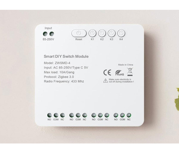 Avatto 4-kanałowy moduł przełącznika ZigBee ZWSMMD-4-250V - 1510620 - zdjęcie 3